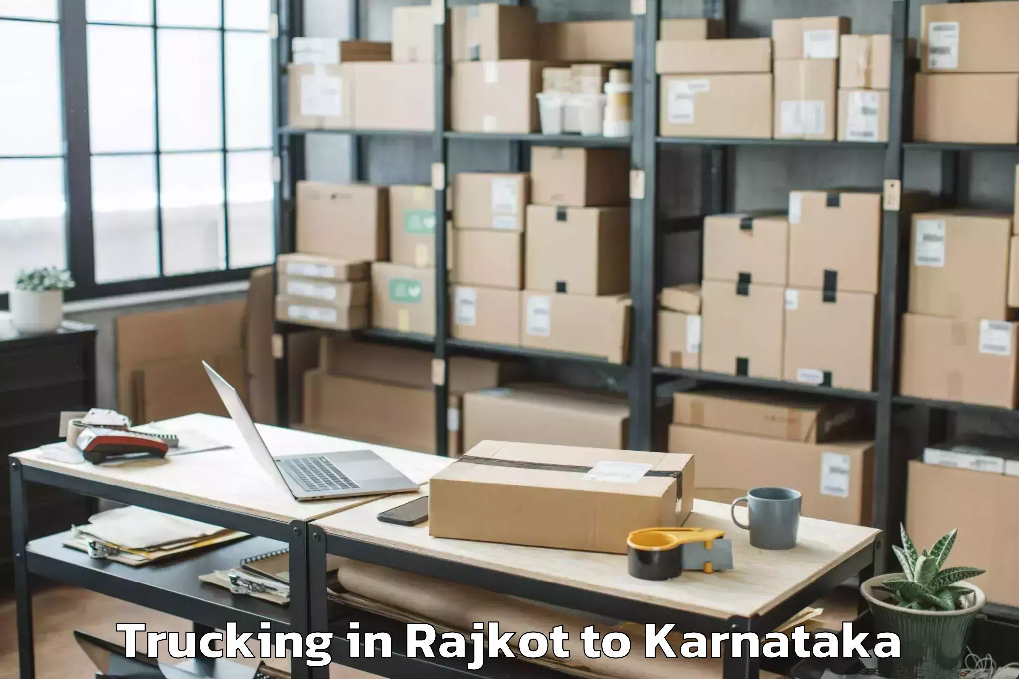 Hassle-Free Rajkot to Krishnarajpete Trucking